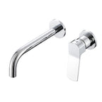 Coppia di miscelatori per lavabo incasso e bidet serie Lumix in ottone cromato