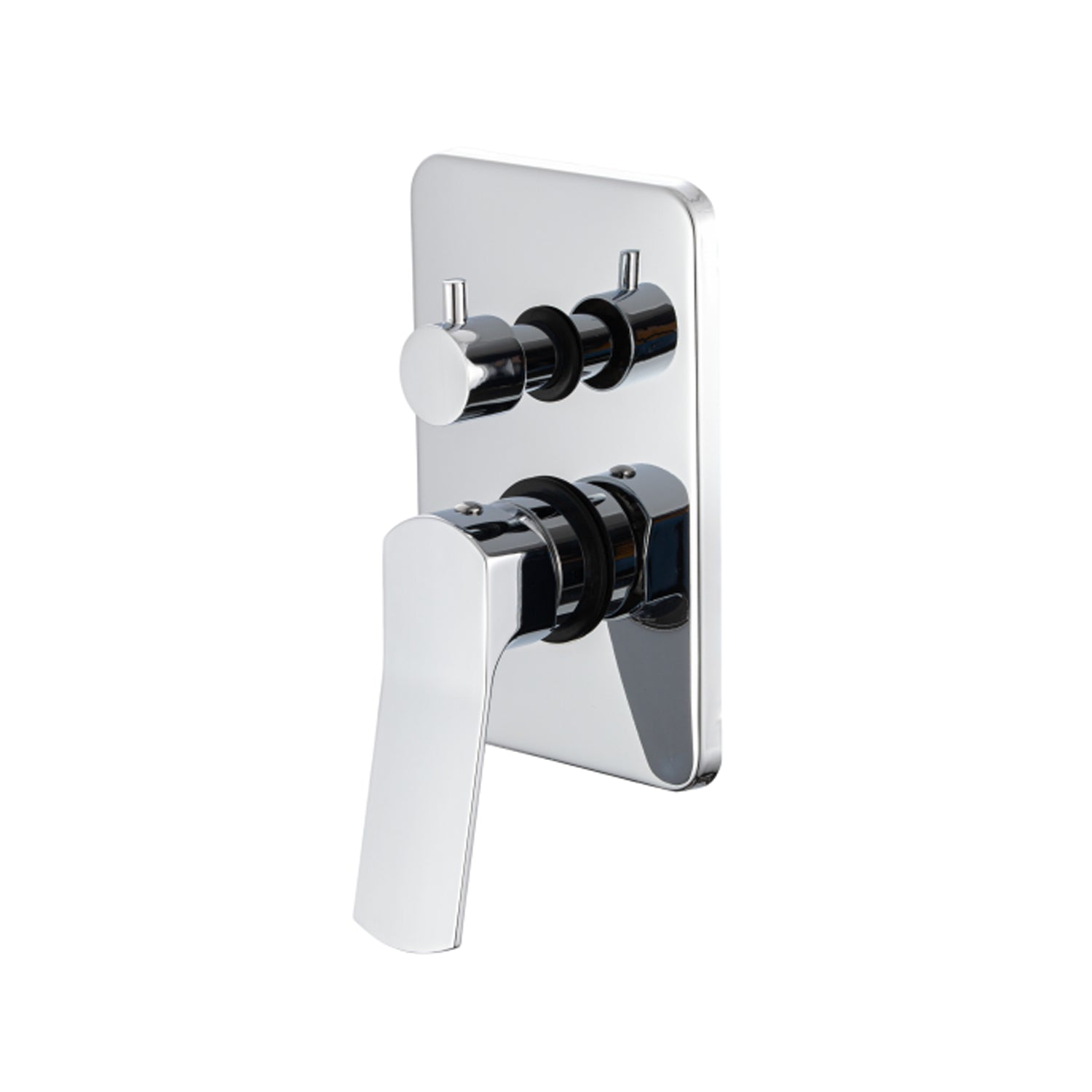 Miscelatore doccia incasso 2 vie squadrato Lumix in ottone cromato
