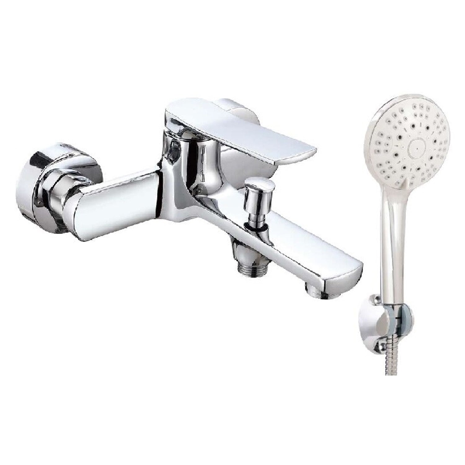 Miscelatore vasca con doccino Lumix in ottone cromato