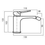 Composizione di miscelatori per lavabo alto