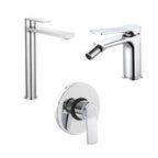 Composizione di miscelatori per lavabo alto