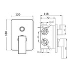 Composizione di miscelatori per lavabo incasso easy box