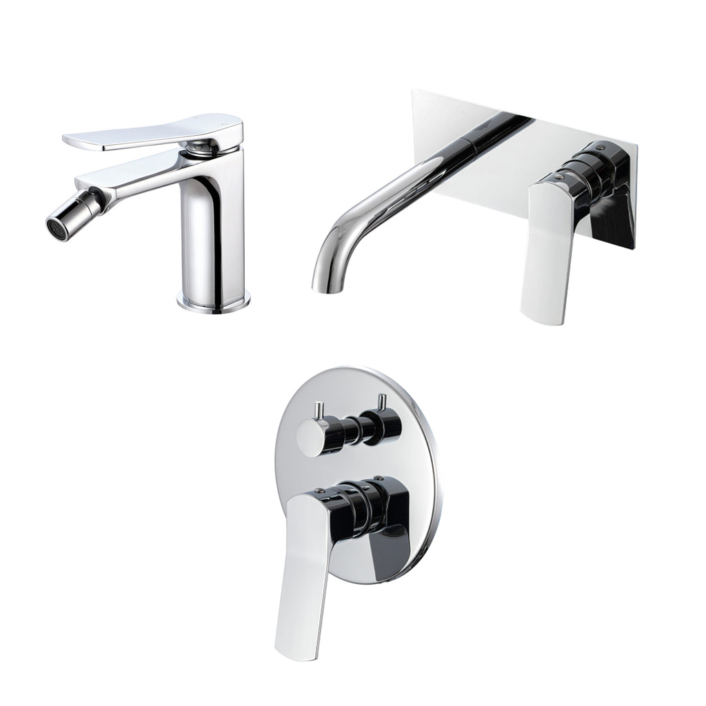 Composizione di miscelatori per lavabo incasso easy box