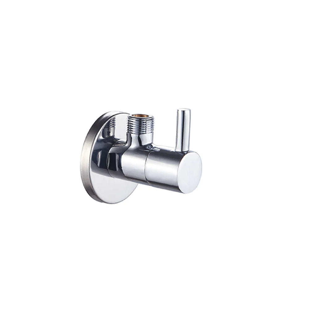 Rubinetto sottolavabo tondo Rubiflux in ottone - Cromato