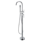 Miscelatore monocomando a pavimento per vasca freestanding RubiFlux cromato