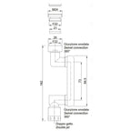 Prolunga aeratore multi snodato MF F22/M24 RubiFlux in ABS - 142 mm