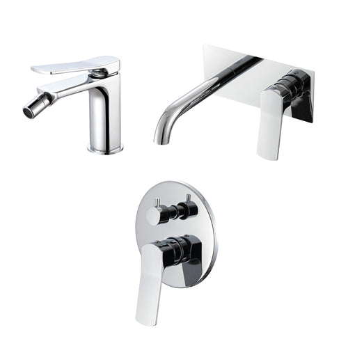 Composizione di miscelatori per lavabo incasso con easy box