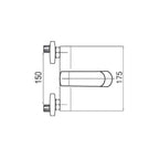 Composizione di miscelatori per lavabo incasso easy box squadrato