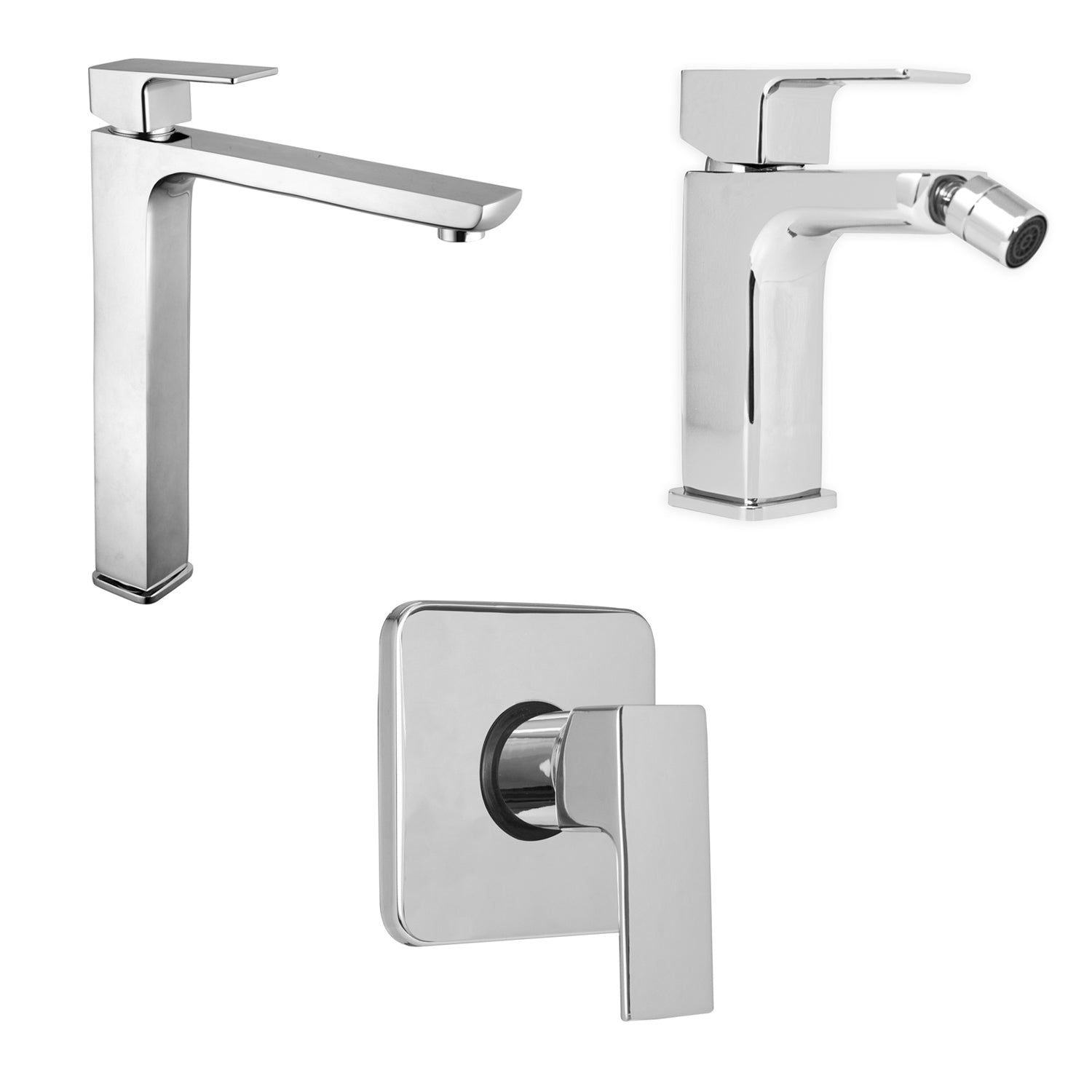 Composizione di miscelatori per lavabo alto