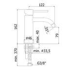 Miscelatore lavabo Paffoni Light Exclusive Edition in ottone rifinito nero opaco