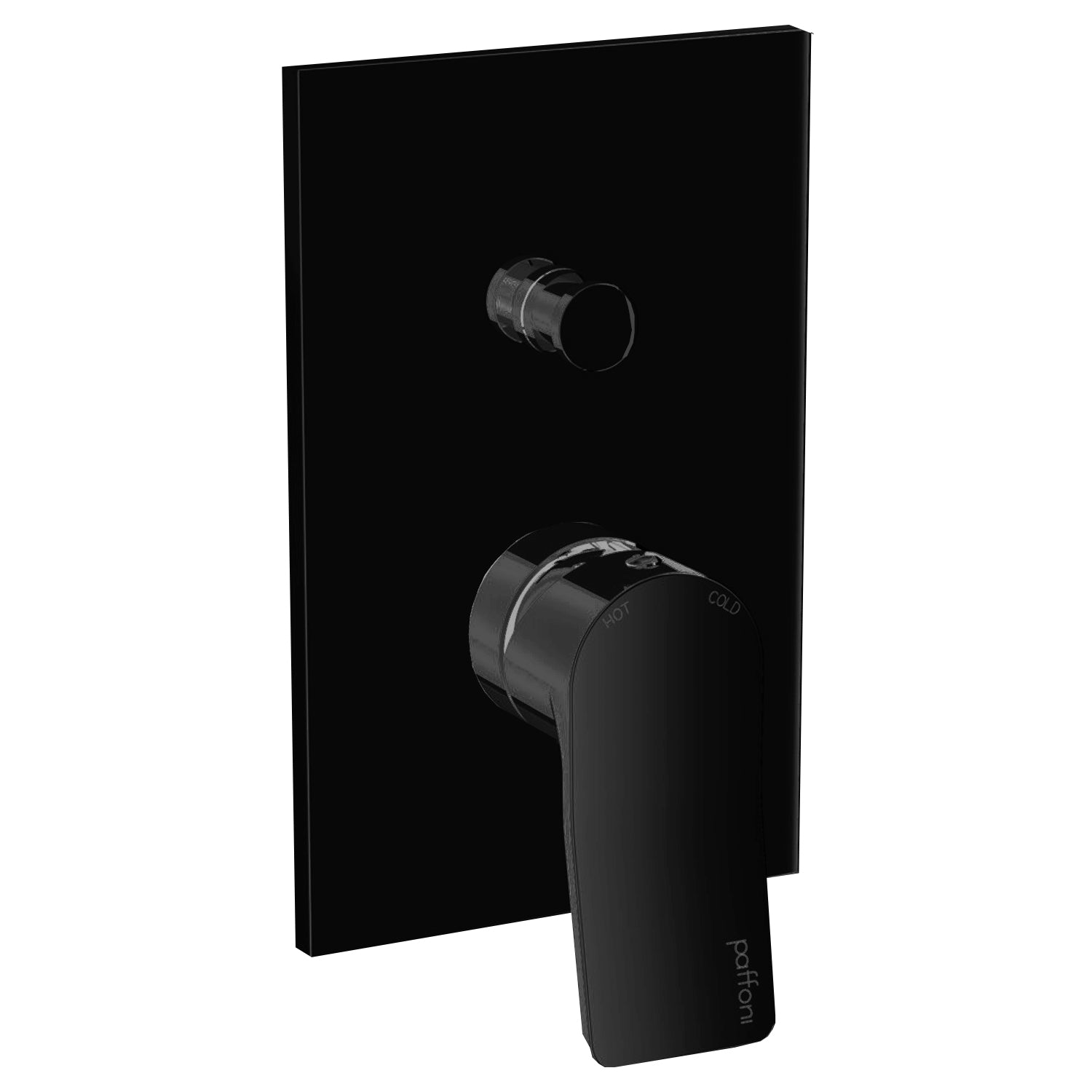 Set miscelatori lavabo bidet e doccia con deviatore  in ottone modello Tilt Paffoni Nero Opaco