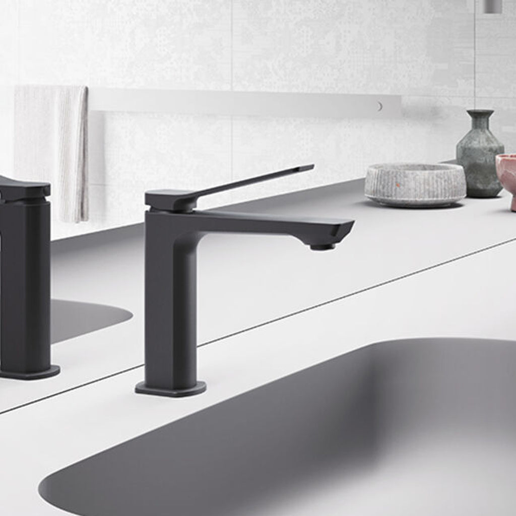 Set miscelatori lavabo e bidet in ottone modello Tilt Paffoni Nero Opaco
