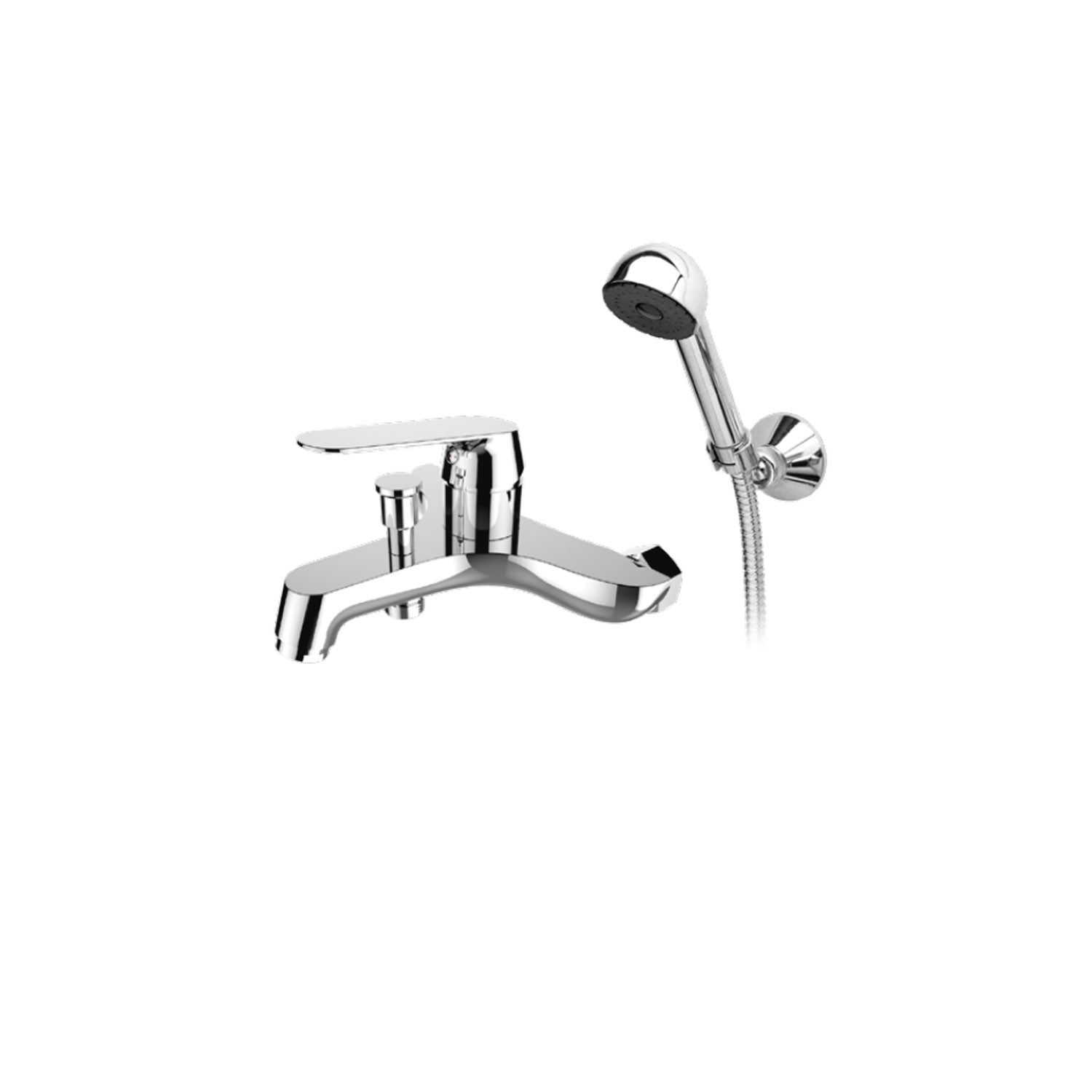 Kit miscelatori lavabo+bidet+vasca in ottone cromato con scarico pop-up serie Sky Keller Taps