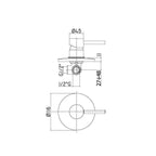 Set soffione doccia tondo diametro 230 mm con braccio doccia 30cm e miscelatore incasso Cromo Paffoni