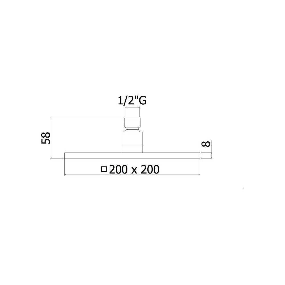 Set doccia con soffione e braccio e kit doccia quadrato duplex con miscelatore termostatico con poastra rettangolare Cromo Paffoni