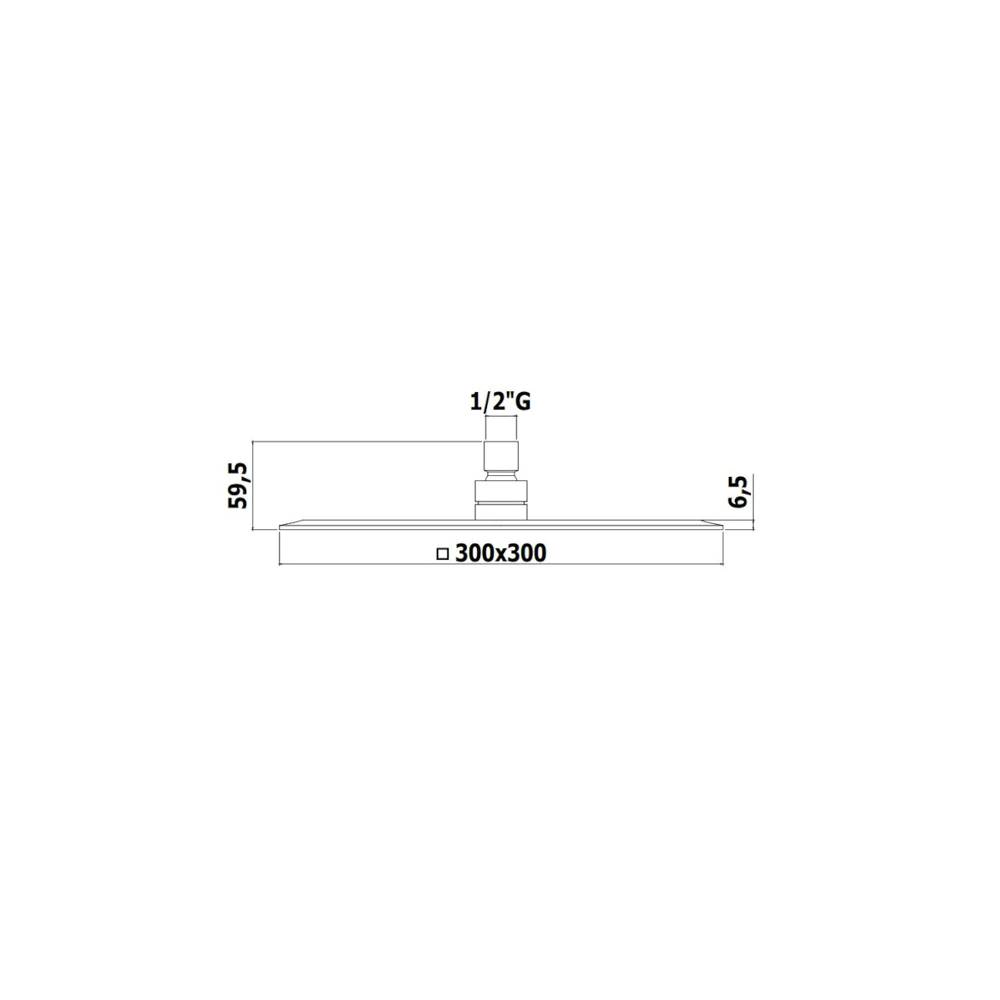Set soffione doccia quadrato e braccio doccia quadrato con miscelatore incasso Level e set duplex doccia Cromo Paffoni