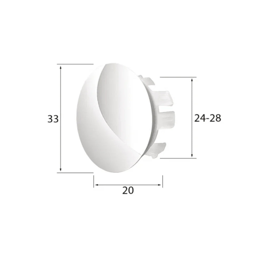Ghiera troppopieno Rubiflux in ottone per lavabi e bidet foro diametro 24 0 28 mm - Cromo