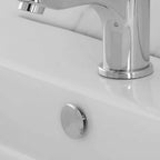 Ghiera troppopieno Rubiflux in ottone per lavabi e bidet foro diametro 24 0 28 mm - Cromo