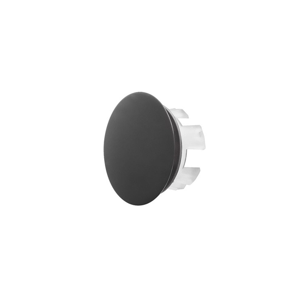 Ghiera troppopieno Rubiflux in ottone per lavabi e bidet foro diametro 24 0 28 mm - Nero Opaco