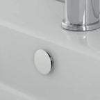 Ghiera troppopieno Rubiflux in ottone per lavabi e bidet foro diametro 24 0 28 mm - Bianco