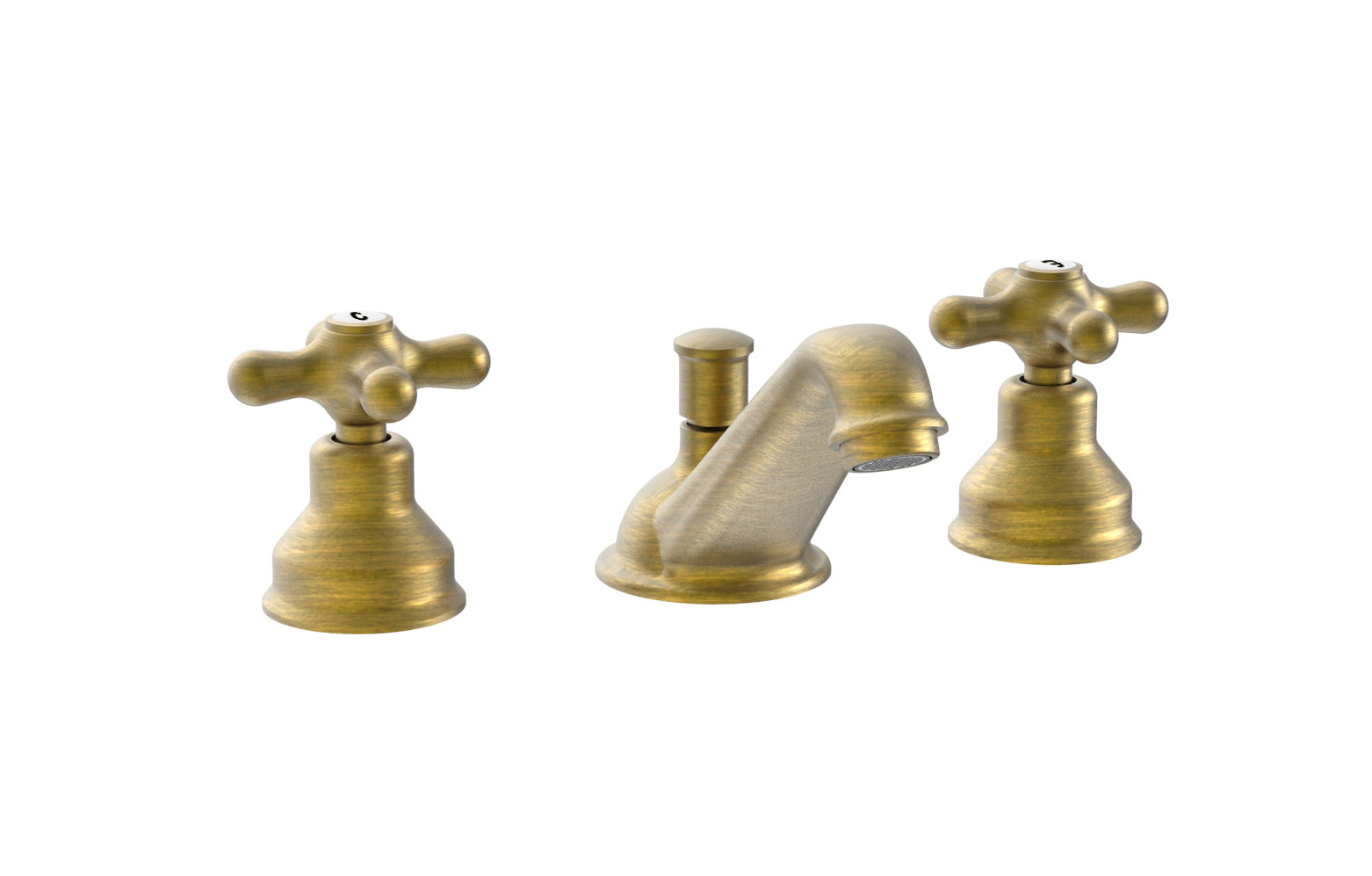 Batteria lavabo con bocca RetrÃ² e scarico automatico Paffoni serie Iris - Bronzo