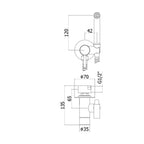 Set bidet con doccetta tondo e Flessibile Tweet Round modello ZDUP110ST Steel looking Paffoni