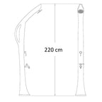 Colonna doccia solare in HDPE nero