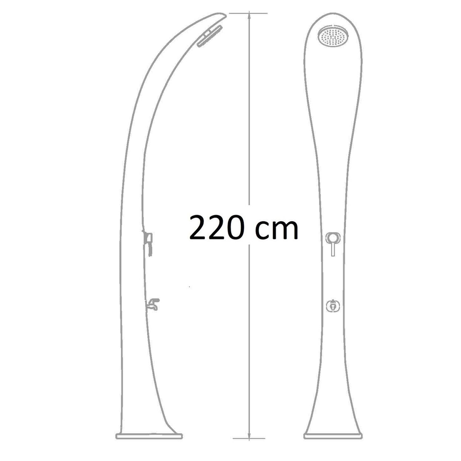 Colonna doccia foglia bianca in HDPE