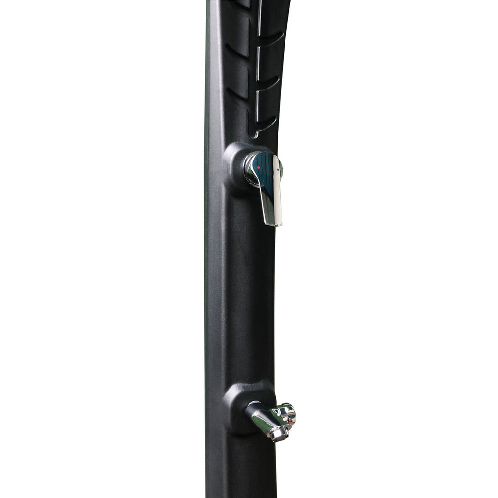 Colonna doccia foglia nero in HDPE