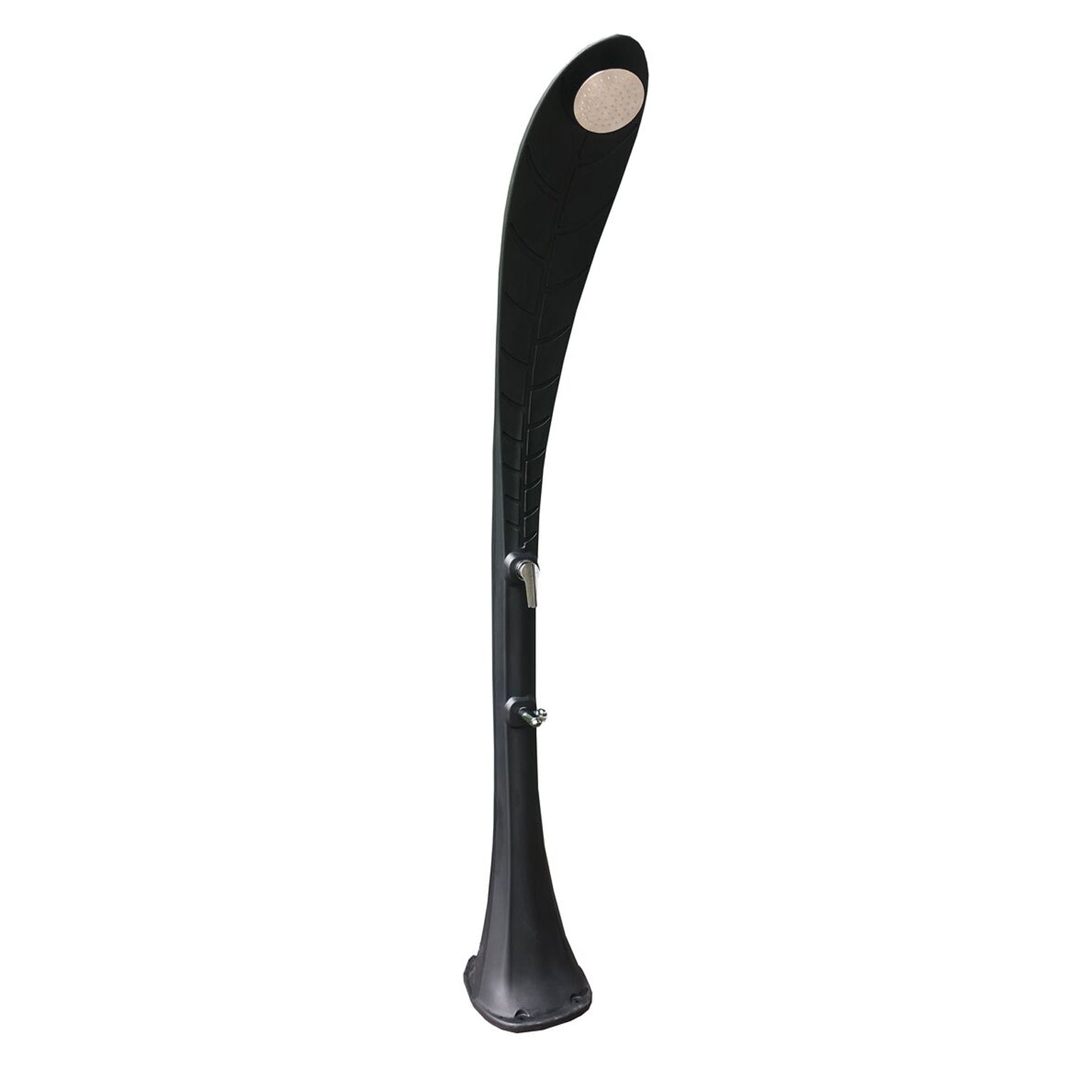Colonna doccia foglia nero in HDPE