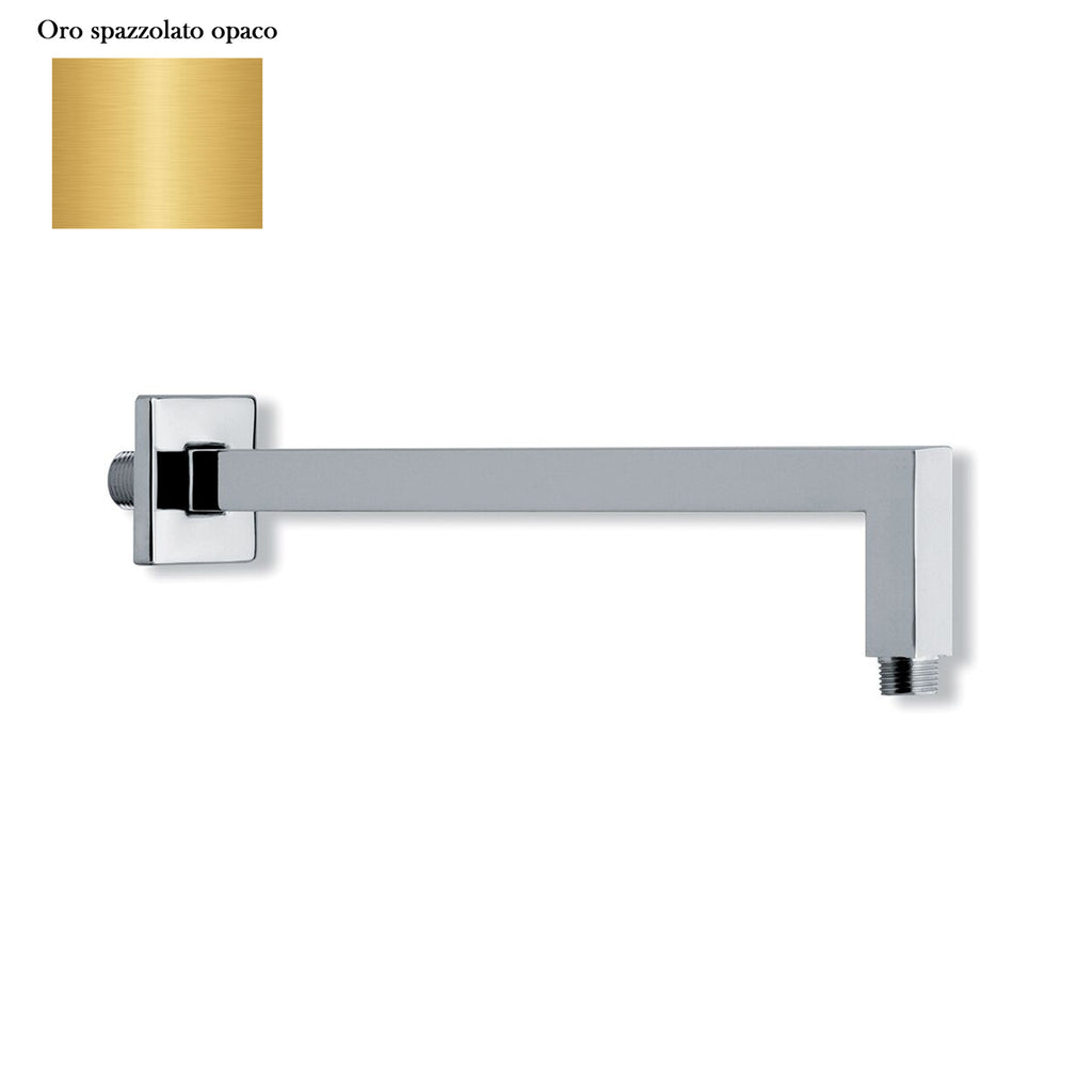 Braccio doccia squadrato in ottone 22x22mm oro spazzolato