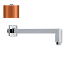 Braccio doccia squadrato in ottone 22x22mm rame
