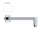 Braccio doccia squadrato in ottone 22x22x400mm bianco opaco