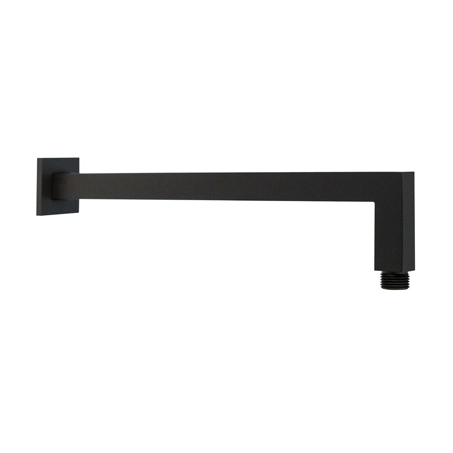 Braccio doccia squadrato in ottone 22x22x400mm nero