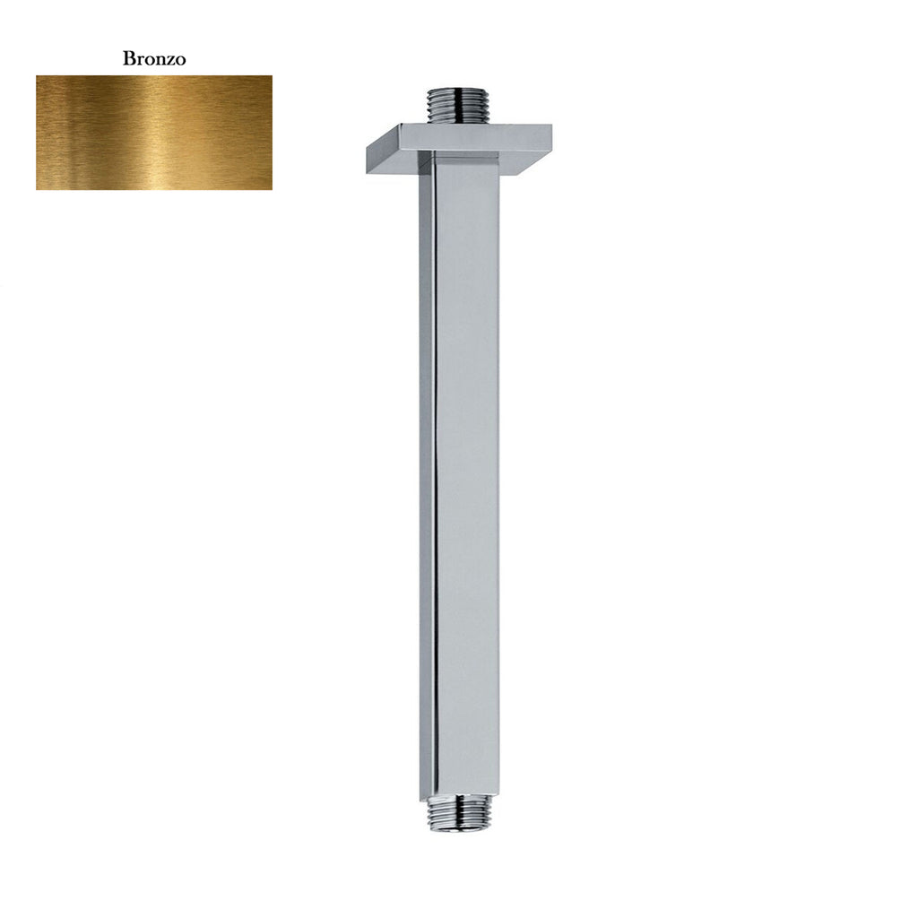 Braccio doccia a soffitto 22x22mm lunghezza 300mm bronzo
