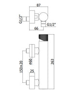Miscelatore Doccia Esterno modello JO168NO Paffoni Senza Set Doccetta Nero Opaco