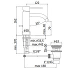 Miscelatore lavabo Paffoni Light ottone cromo con piletta click clack