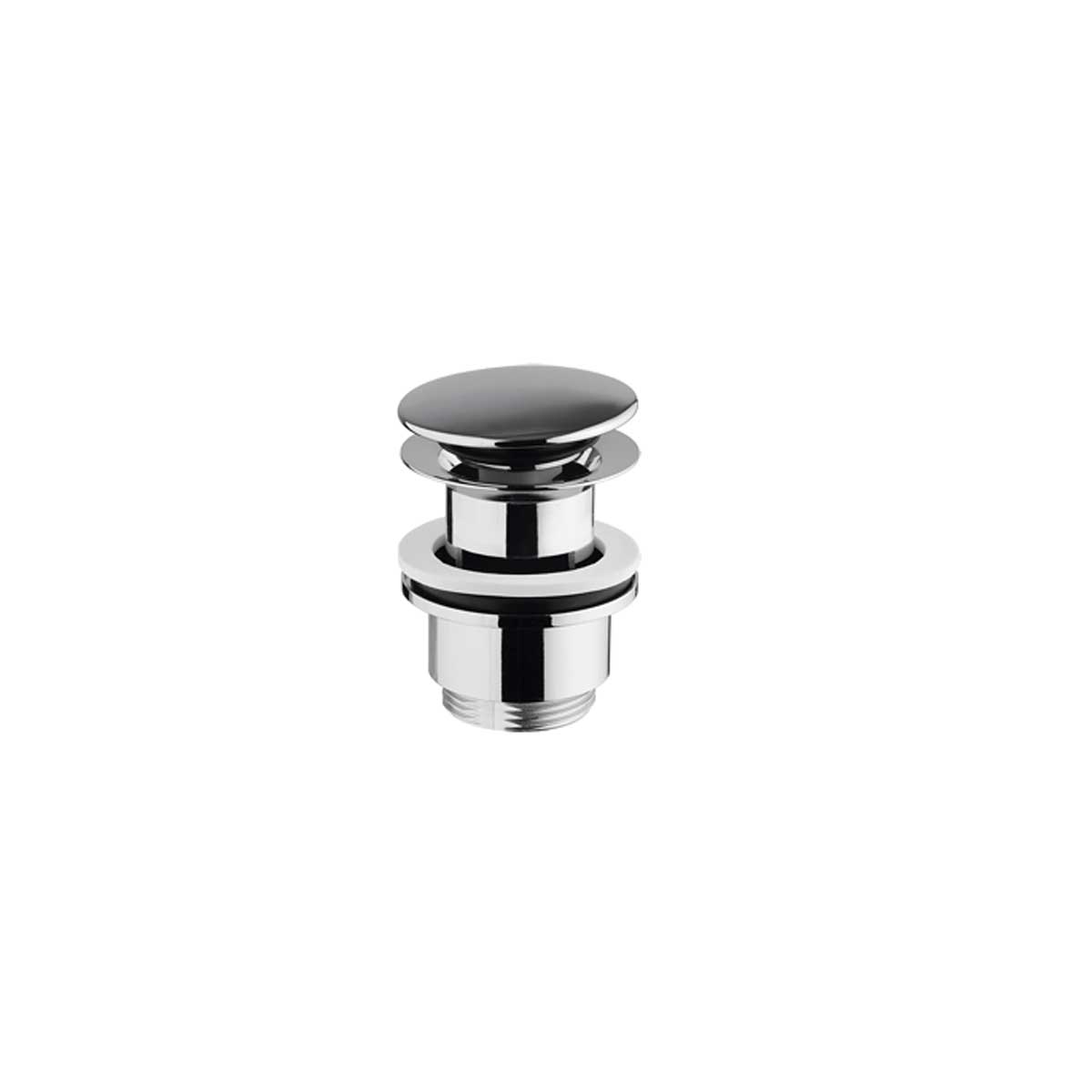 Piletta per lavabo con comando a pressione con troppopieno per spessore 30-45 mm di Mamoli Rubinetterie
