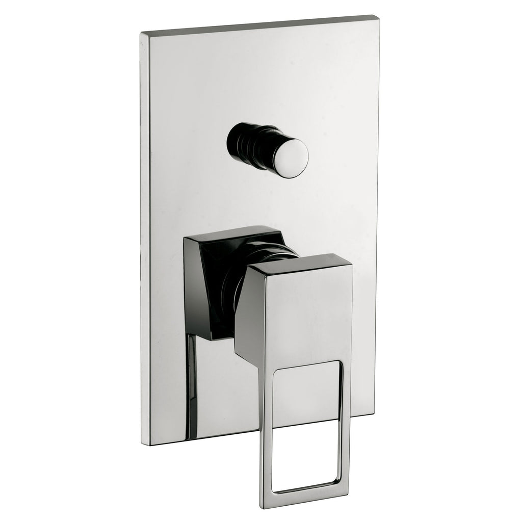 Set soffione doccia quadrato e braccio doccia quadrato con miscelatore incasso Effe e set duplex doccia Cromo Paffoni