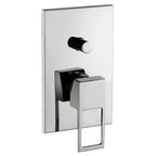 Set soffione doccia quadrato e braccio doccia quadrato con miscelatore incasso Effe e set duplex doccia Cromo Paffoni