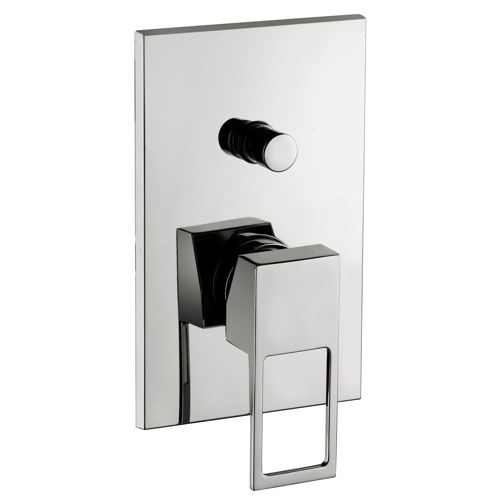 Set soffione doccia quadrato e braccio doccia quadrato con miscelatore incasso Effe e set duplex doccia Cromo Paffoni