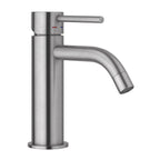 Miscelatore lavabo con scarico automatico Paffoni Light in ottone effetto satinato