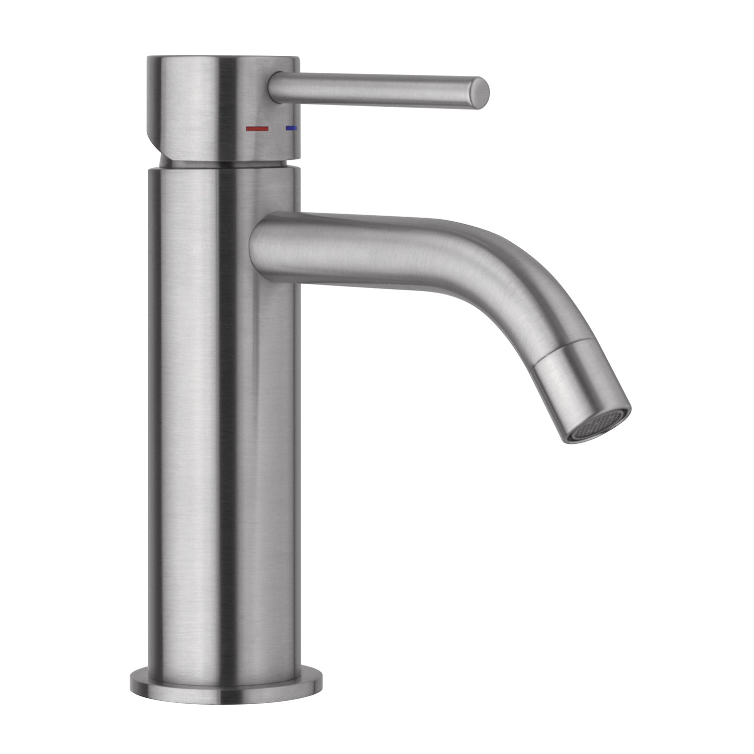 Miscelatore lavabo con scarico automatico Paffoni Light in ottone effetto satinato