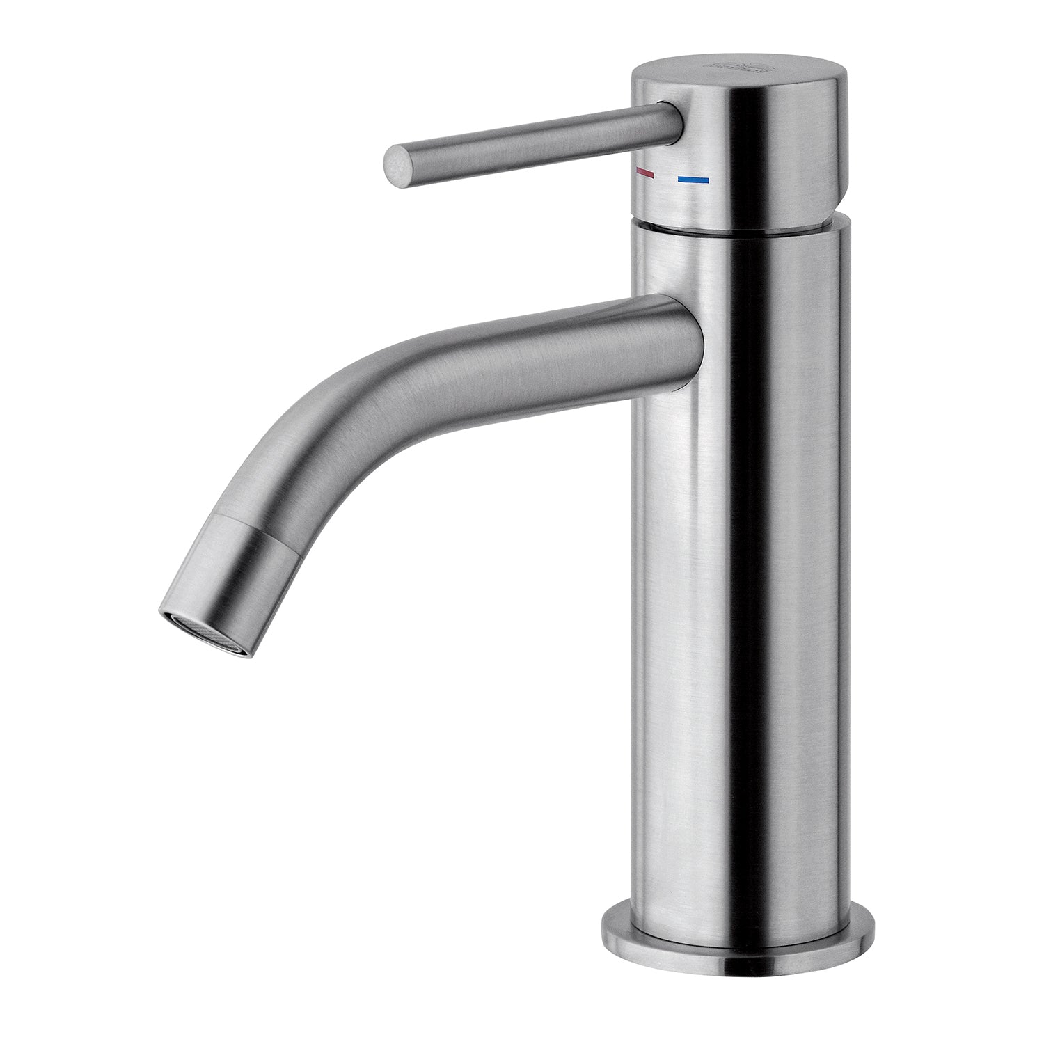 Miscelatore lavabo con scarico automatico Paffoni Light in ottone effetto satinato