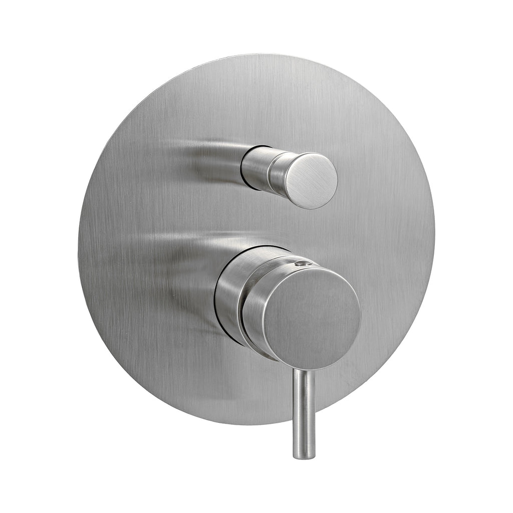 Miscelatore doccia da incasso con deviatore pneumatico Paffoni Light effetto satinato