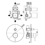 Miscelatore doccia da incasso con deviatore Paffoni Light LIG015CR