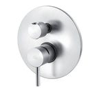 Miscelatore incasso con deviatore meccanico con 2 uscite Paffoni Light in ottone effetto satinato