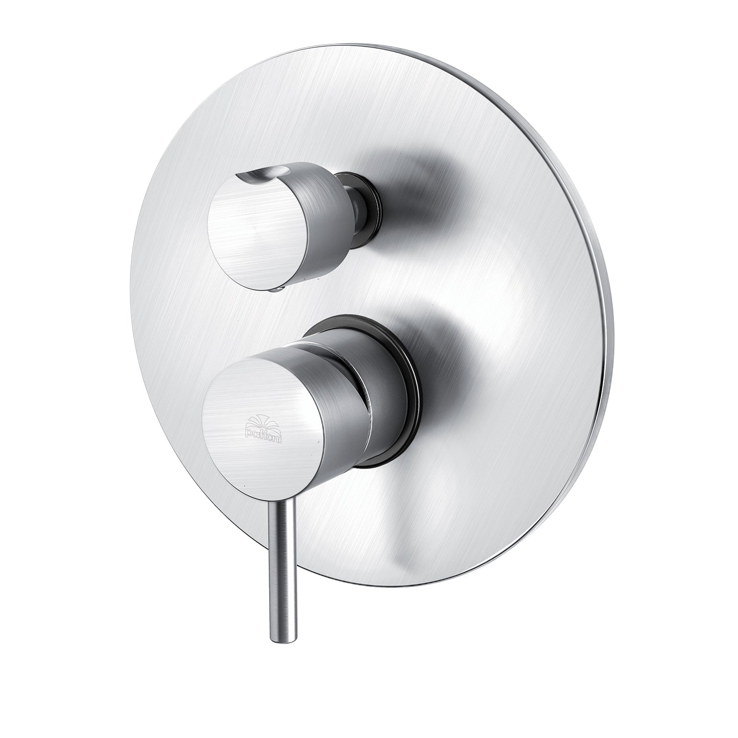 Miscelatore incasso con deviatore meccanico con 2 uscite Paffoni Light in ottone effetto satinato