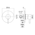 Miscelatore doccia incasso Paffoni Light art. LIG010CR