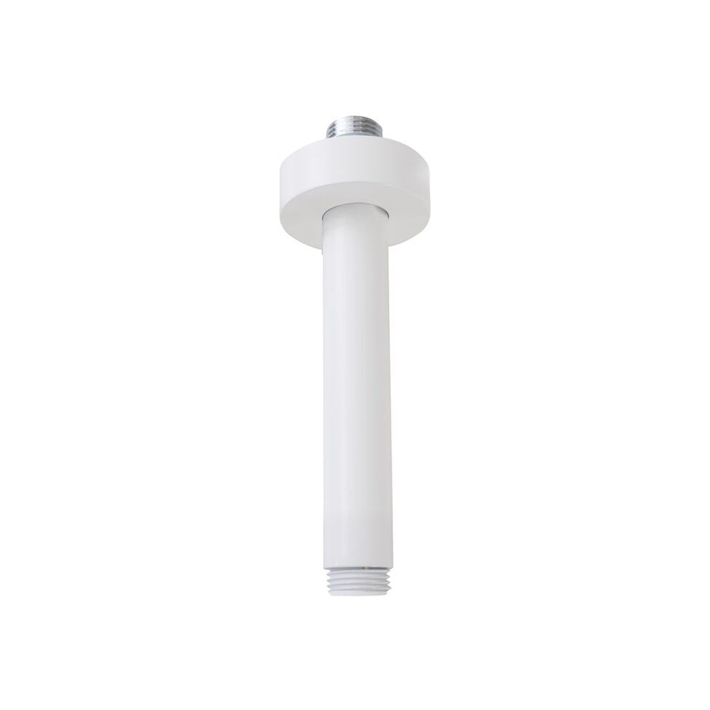 Braccio doccia a soffitto 23mm x 300mm bianco opaco